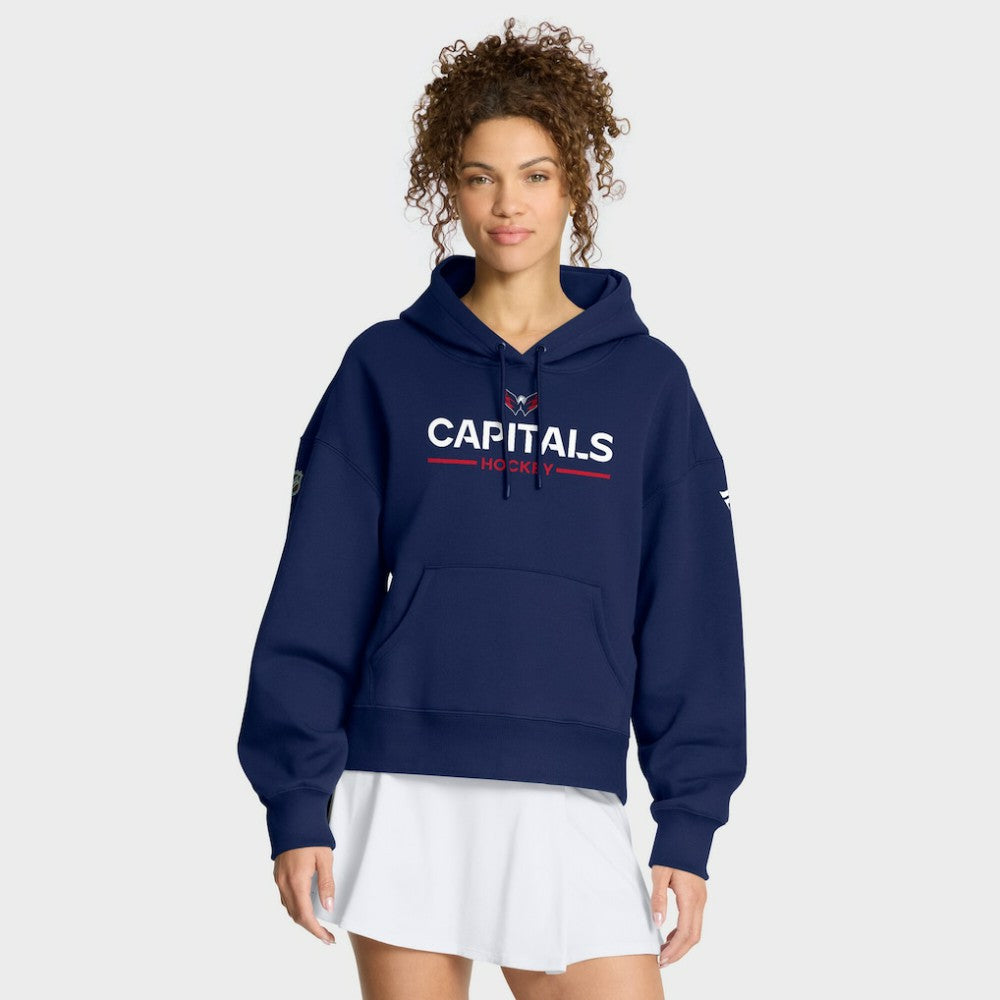Washington Capitals Fanatics Women's Authentic Pro Primary Pullover Hoodie Navy