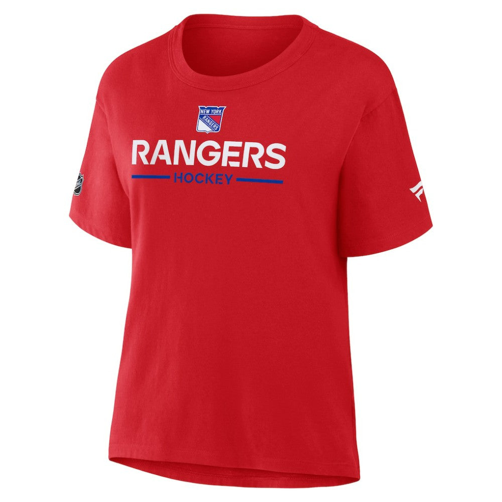 New York Rangers Fanatics Women's Authentic Pro Primary T-Shirt Red