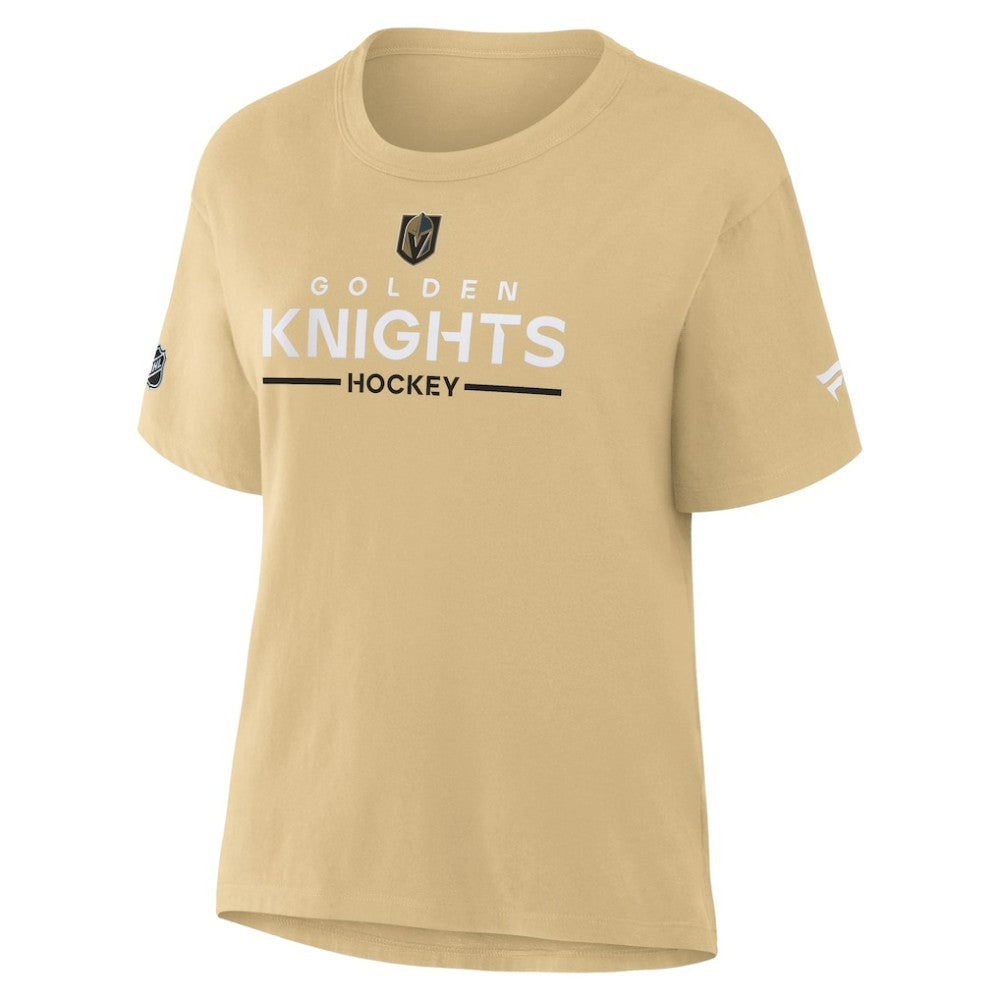 Vegas Golden Knights Fanatics Women's Authentic Pro Primary T-Shirt Gold