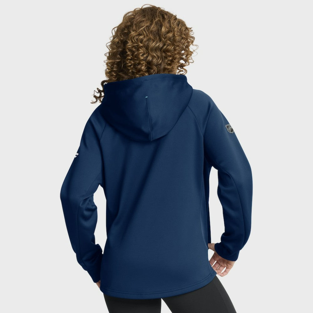 Seattle Kraken Fanatics Women's Authentic Pro Rink Raglan Full-Zip Hoodie Deep Sea Blue