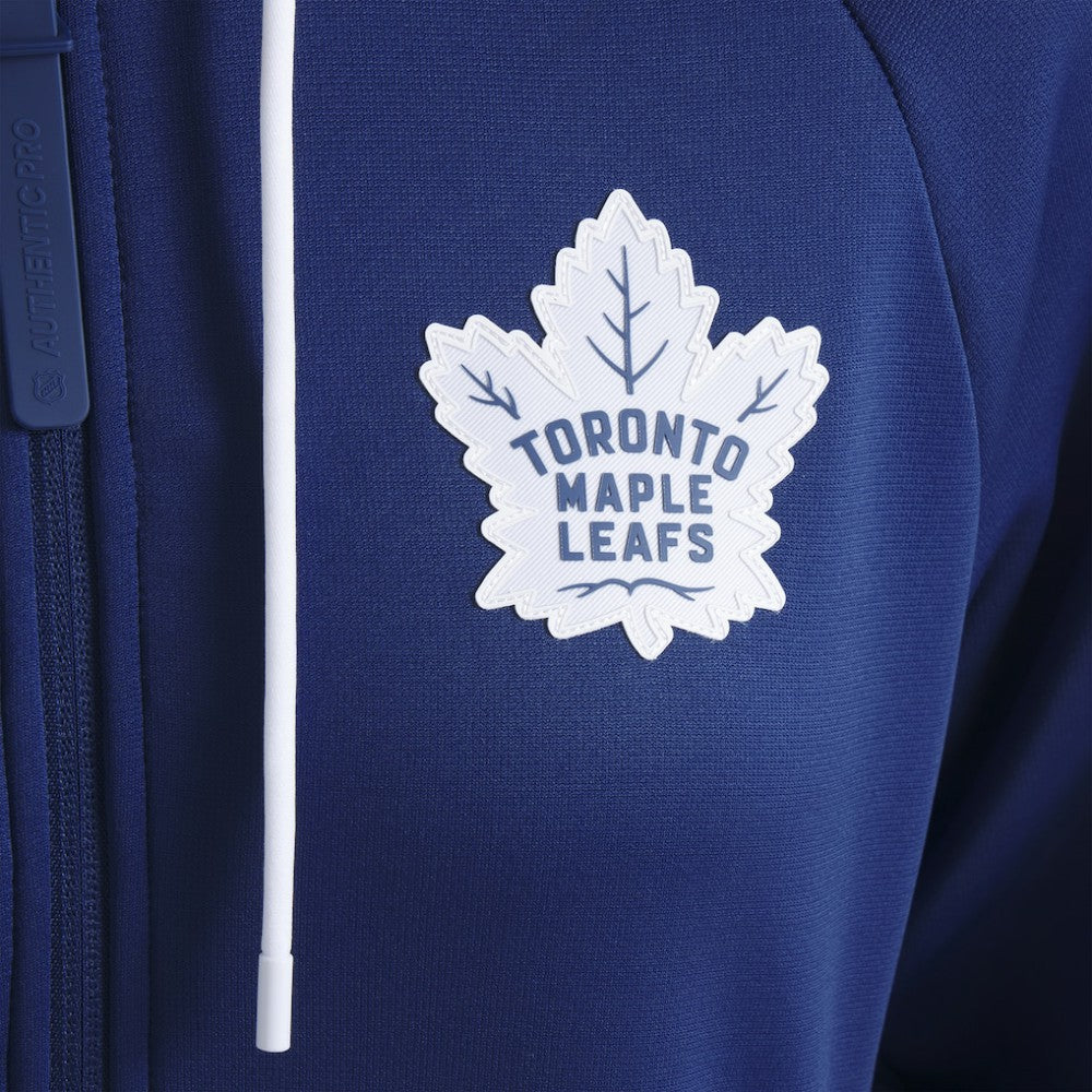 Toronto Maple Leafs Fanatics Women's Authentic Pro Rink Raglan Full-Zip Hoodie Blue