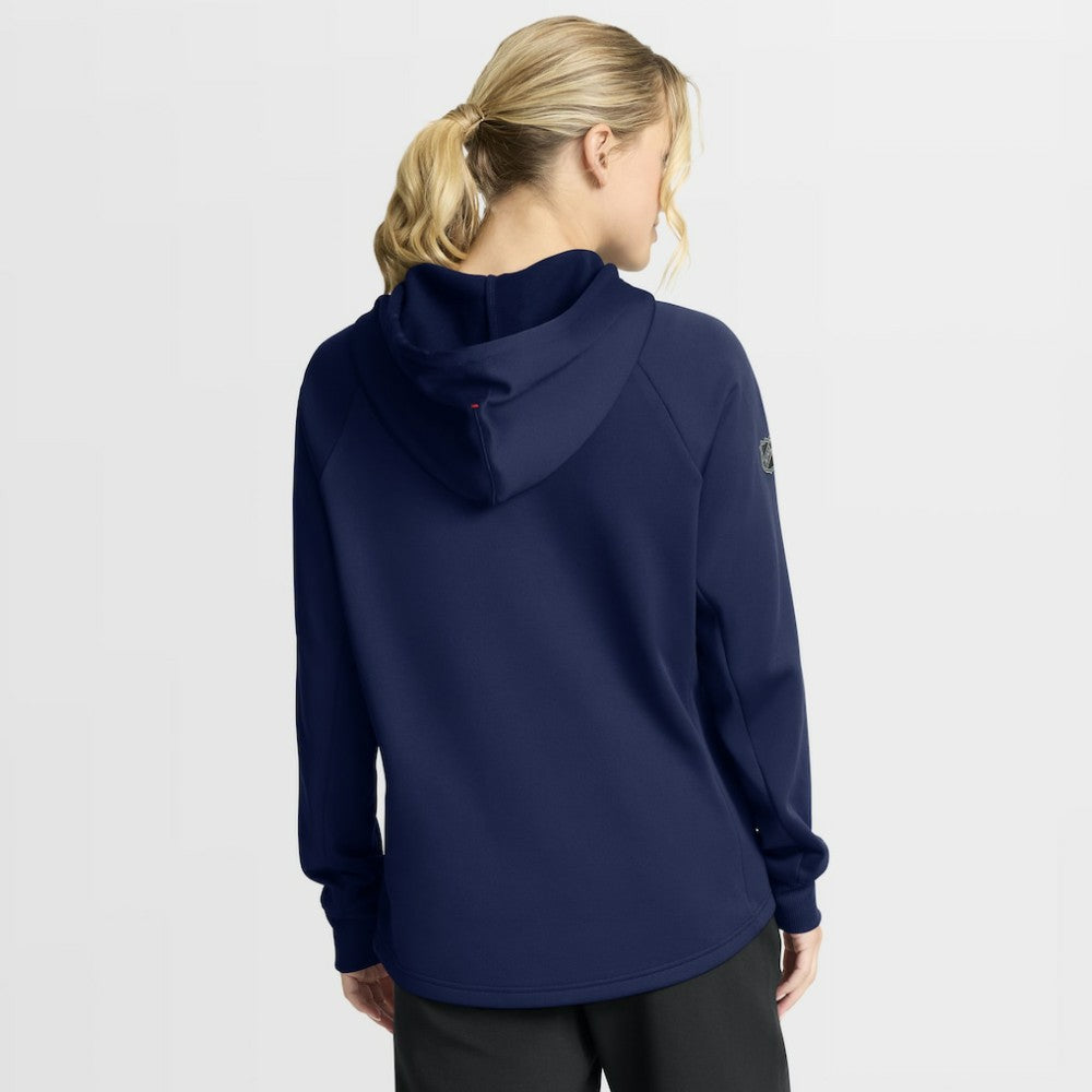New York Rangers Fanatics Women's Authentic Pro Rink Raglan Full-Zip Hoodie Navy