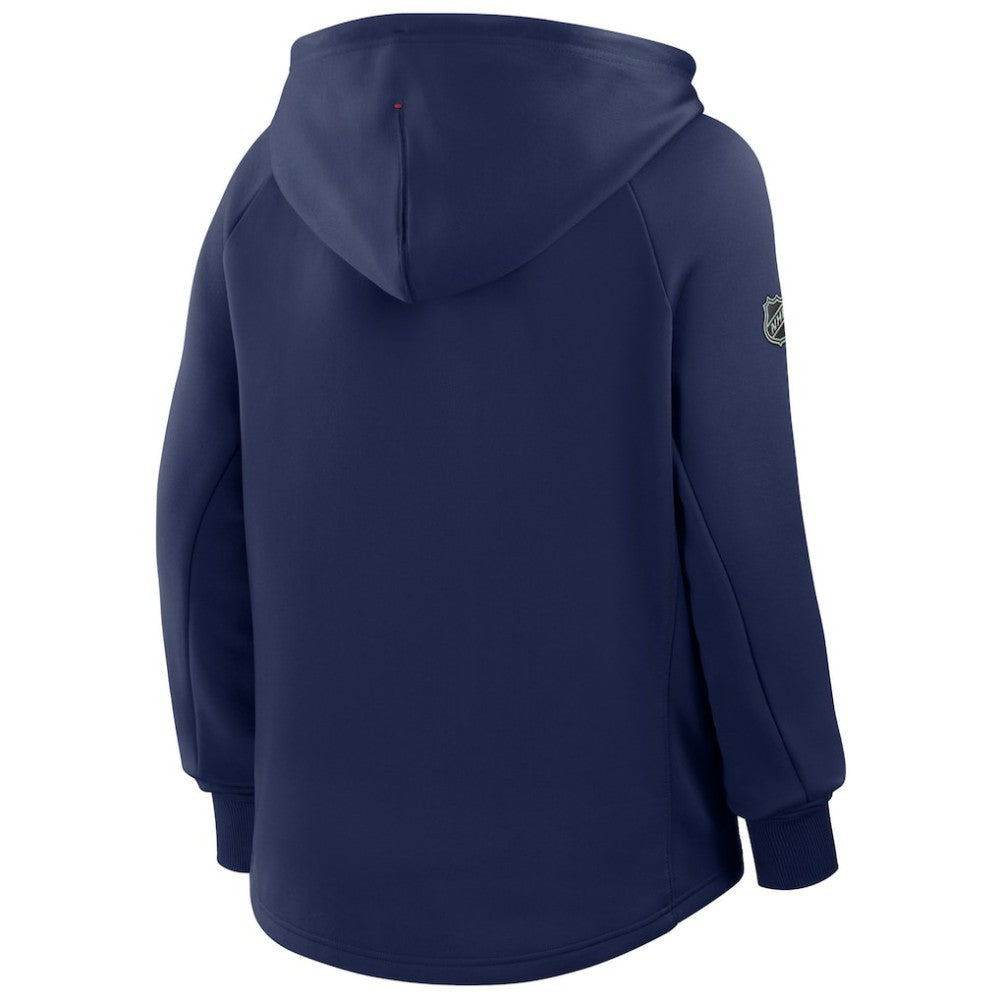 Washington Capitals Fanatics Women's Authentic Pro Rink Raglan Full-Zip Hoodie Navy