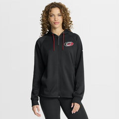 Carolina Hurricanes Fanatics Women's Authentic Pro Rink Raglan Full-Zip Hoodie Black