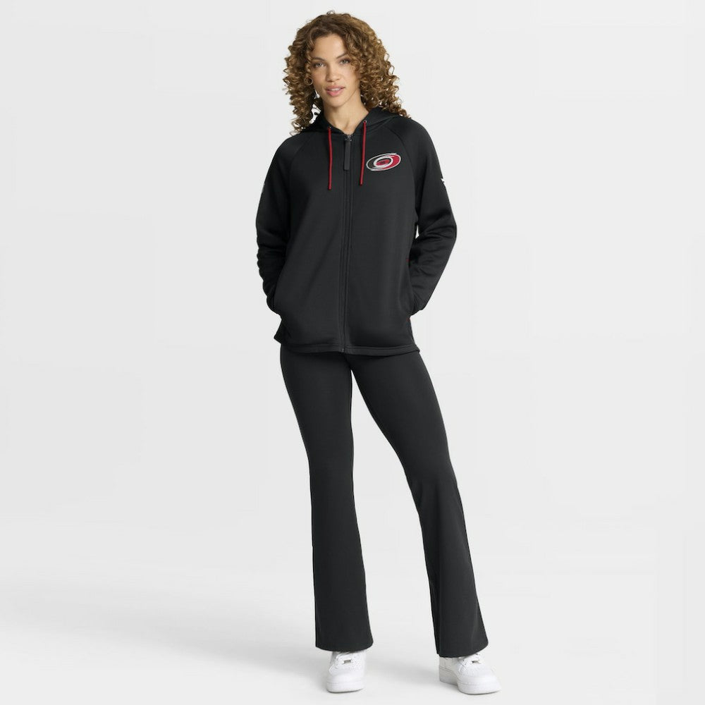 Carolina Hurricanes Fanatics Women's Authentic Pro Rink Raglan Full-Zip Hoodie Black