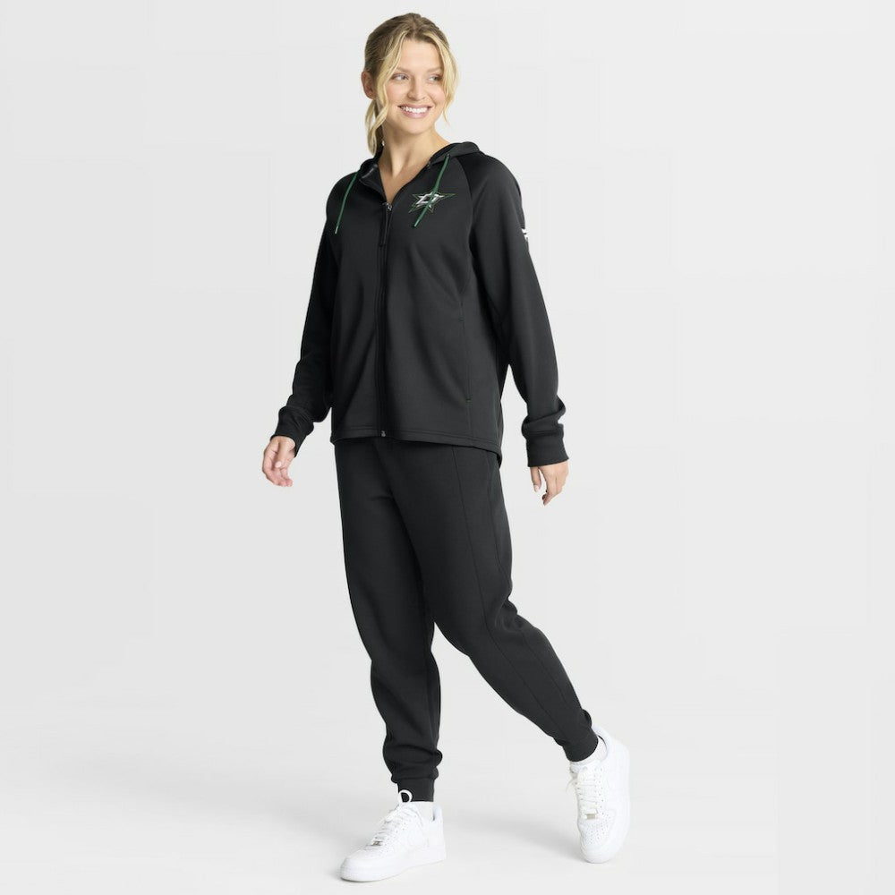 Dallas Stars Fanatics Women's Authentic Pro Rink Raglan Full-Zip Hoodie Black