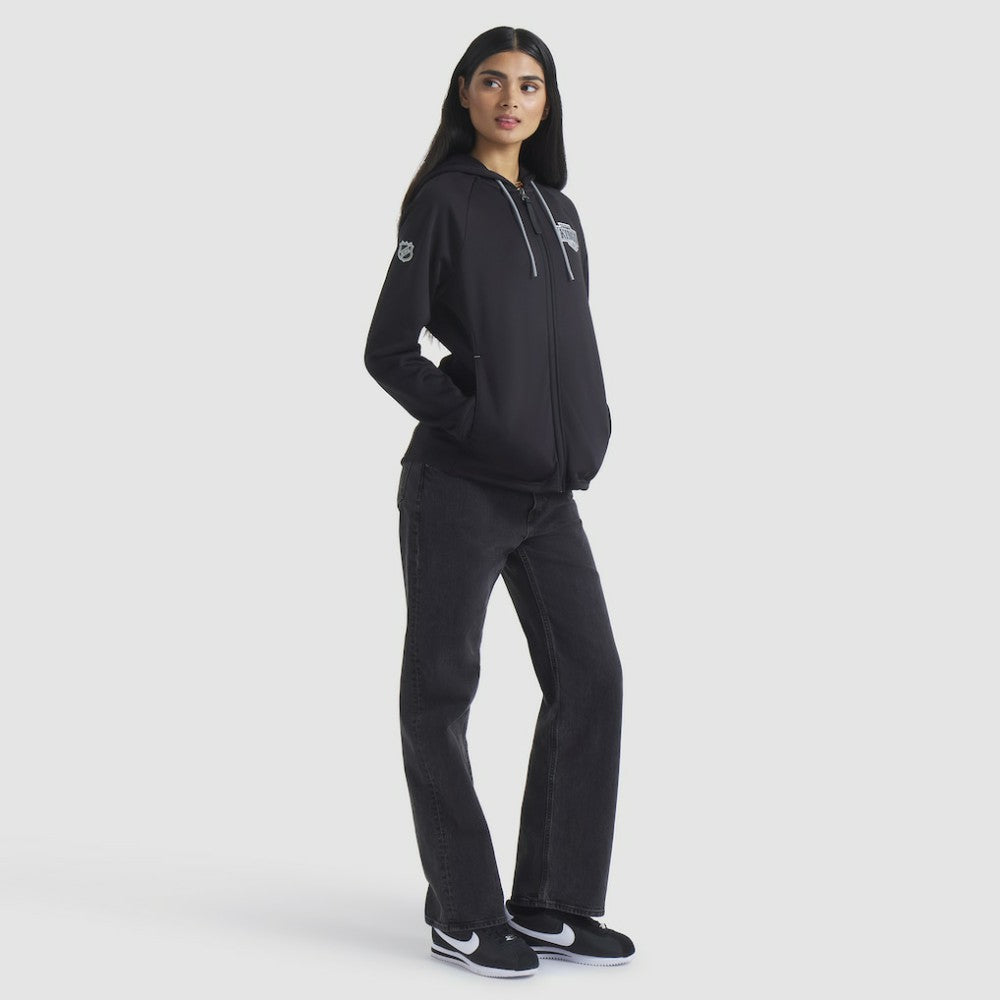Los Angeles Kings Fanatics Women's Authentic Pro Rink Raglan Full-Zip Hoodie Black