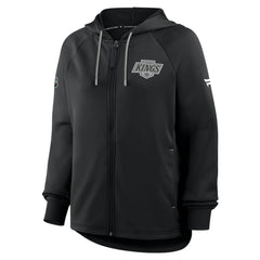 Los Angeles Kings Fanatics Women's Authentic Pro Rink Raglan Full-Zip Hoodie Black
