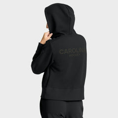 Carolina Hurricanes Fanatics Women's Authentic Pro Road Tri-Blend Quarter-Zip Hoodie Black