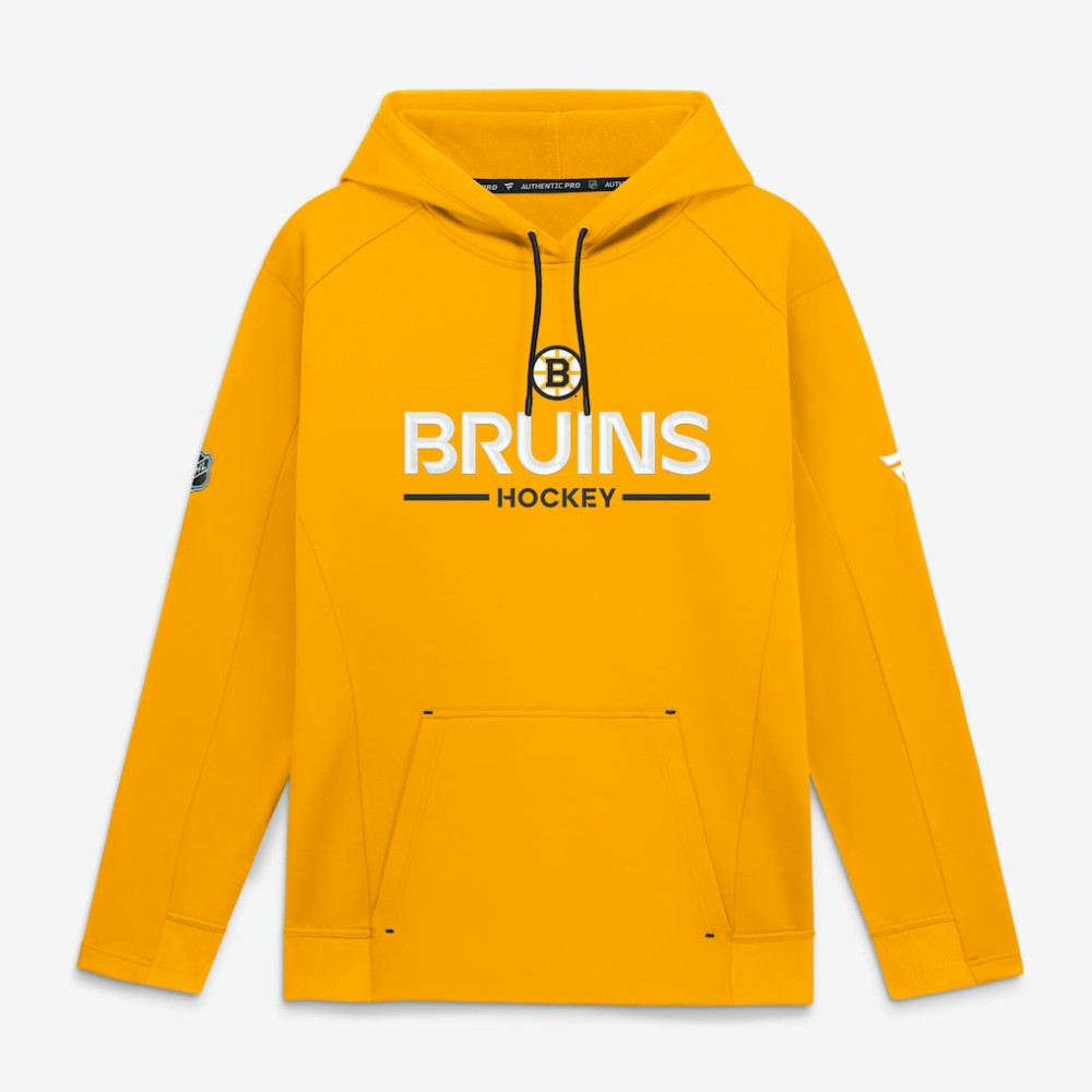 Boston Bruins Fanatics Authentic Pro Rink Hoodie Gold