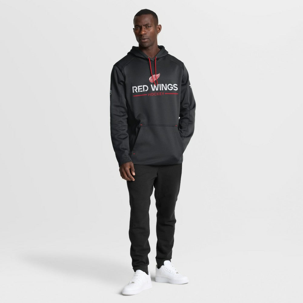 Detroit Red Wings Fanatics Authentic Pro Rink Hoodie Black