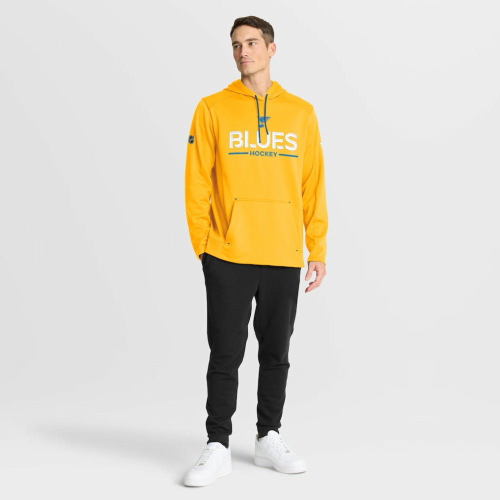 St. Louis Blues Fanatics Authentic Pro Rink Hoodie Gold