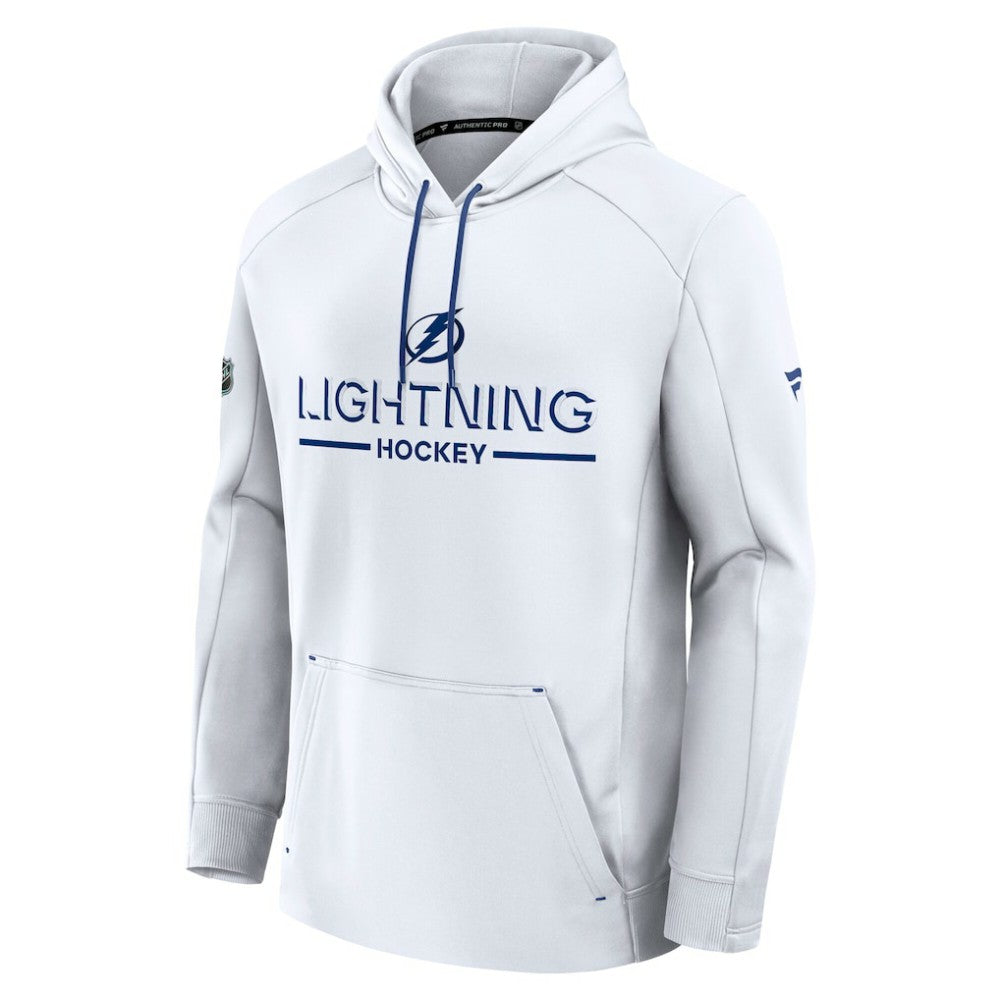 Tampa Bay Lightning Fanatics Authentic Pro Rink Hoodie White
