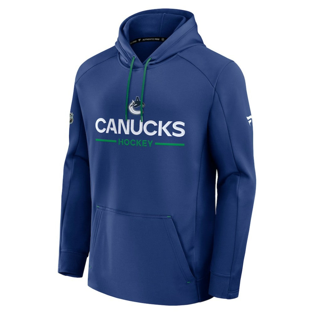 Vancouver Canucks Fanatics Authentic Pro Rink Hoodie Blue