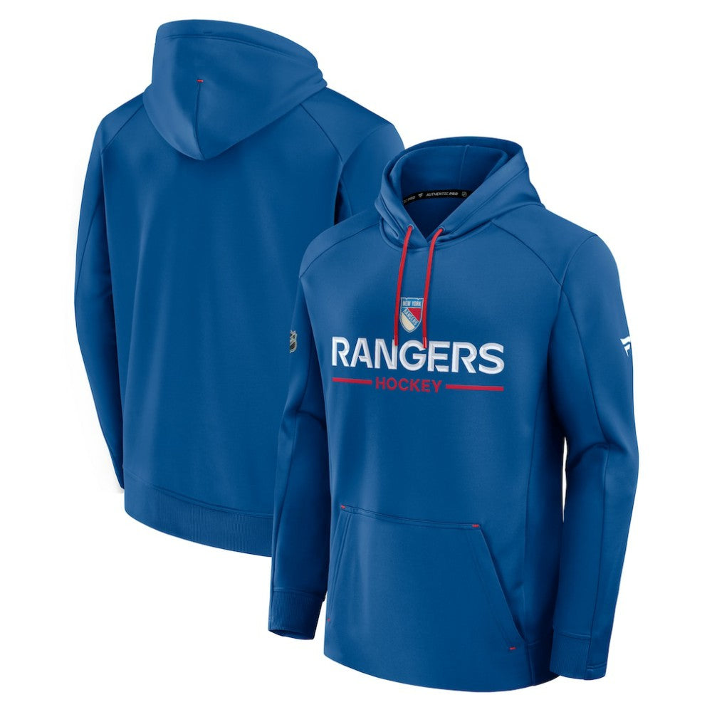 New York Rangers Fanatics Authentic Pro Rink Centennial Hoodie - Blue