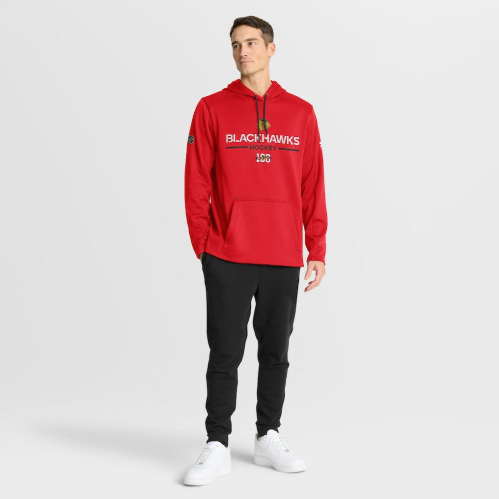 Chicago Blackhawks Fanatics Authentic Pro Centennial Rink Hoodie - Red