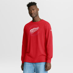 Detroit Red Wings Fanatics Authentic Pro Property Of Practice Long Sleeve T-Shirt Red