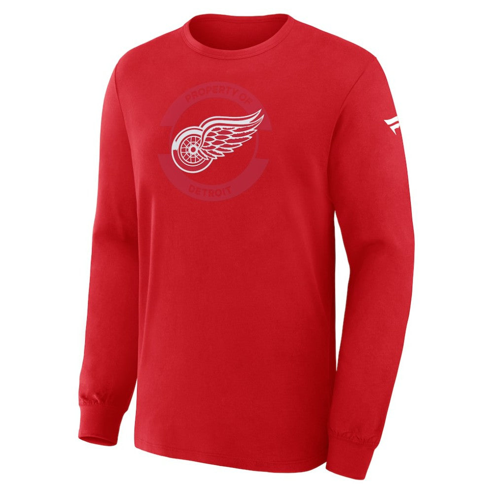 Detroit Red Wings Fanatics Authentic Pro Property Of Practice Long Sleeve T-Shirt Red