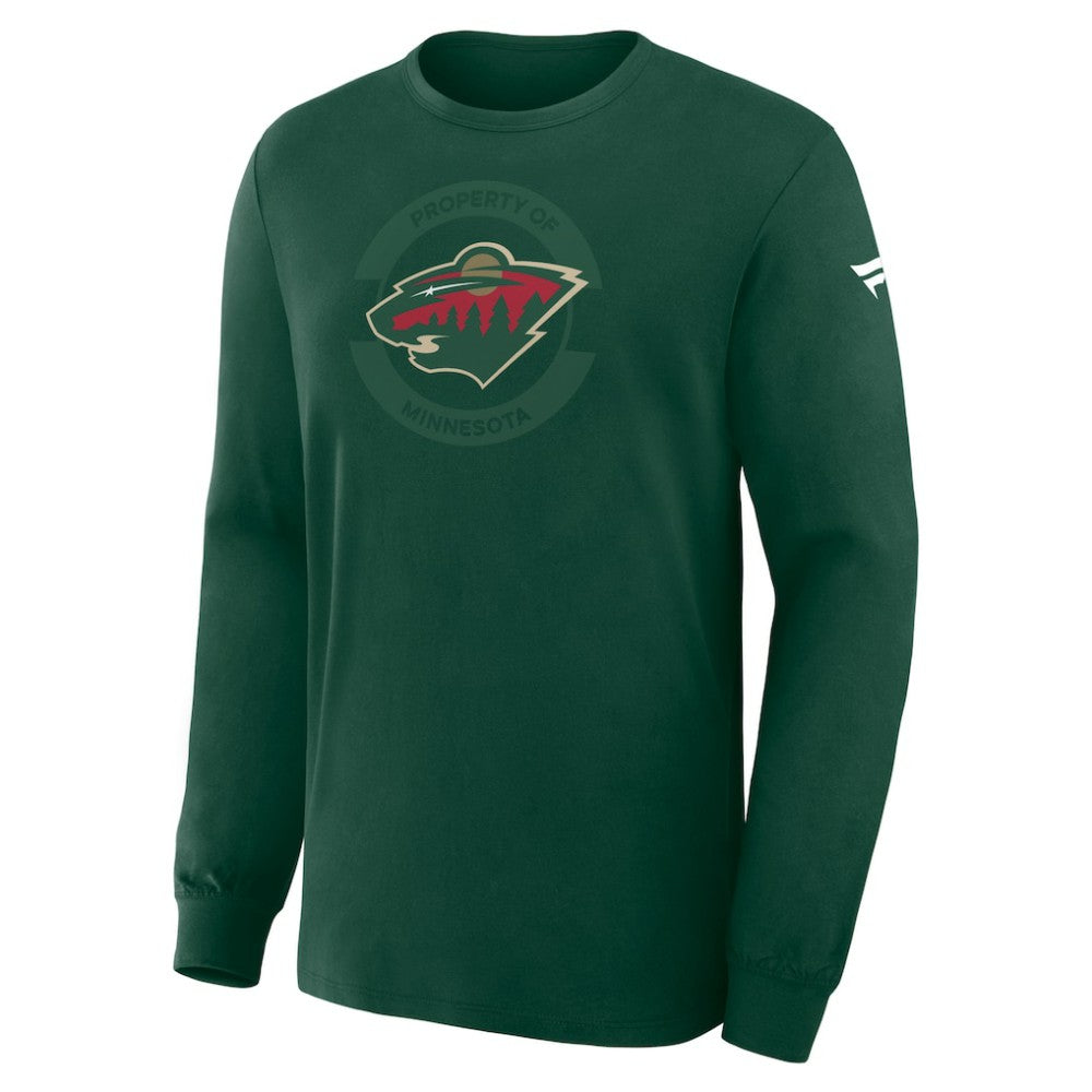 Minnesota Wild Fanatics Authentic Pro Property Of Practice Long Sleeve T-Shirt Green
