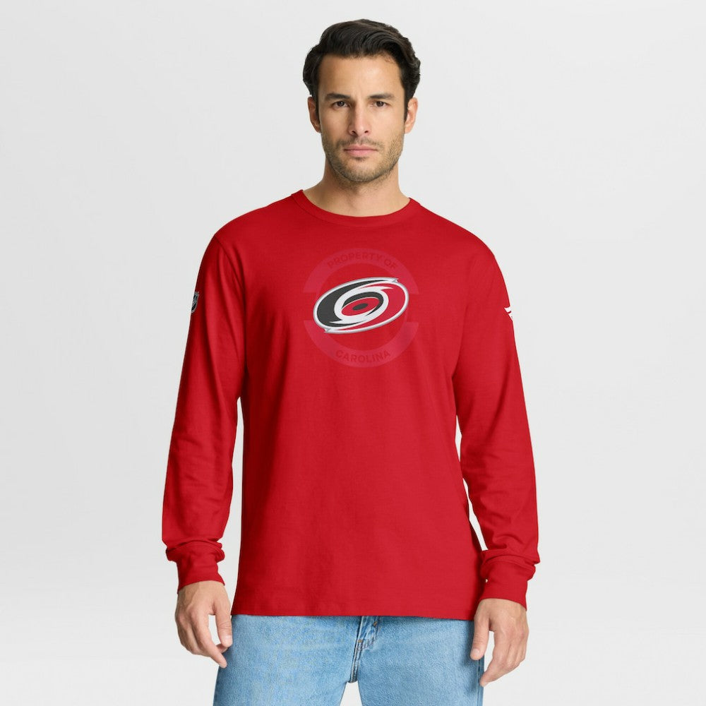 Carolina Hurricanes Fanatics Authentic Pro Property Of Practice Long Sleeve T-Shirt Red
