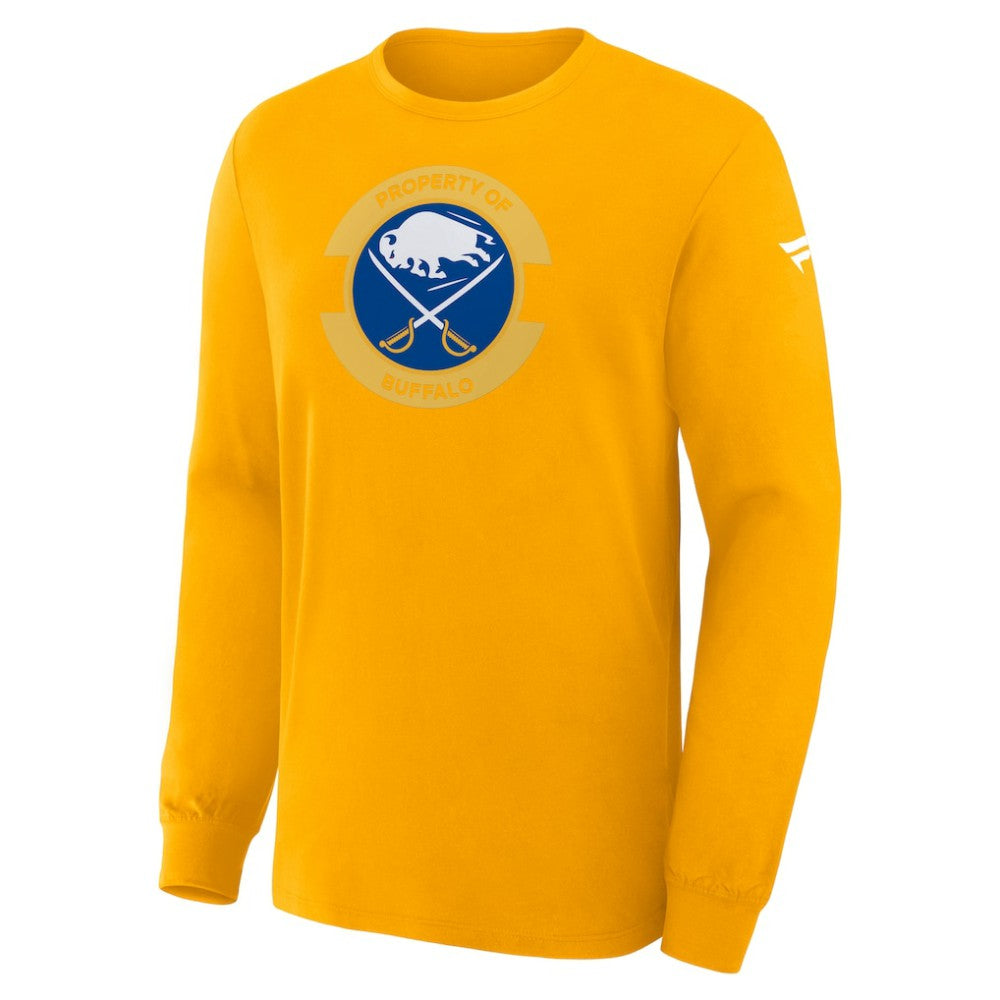 Buffalo Sabres Fanatics Authentic Pro Property Of Practice Long Sleeve T-Shirt Gold