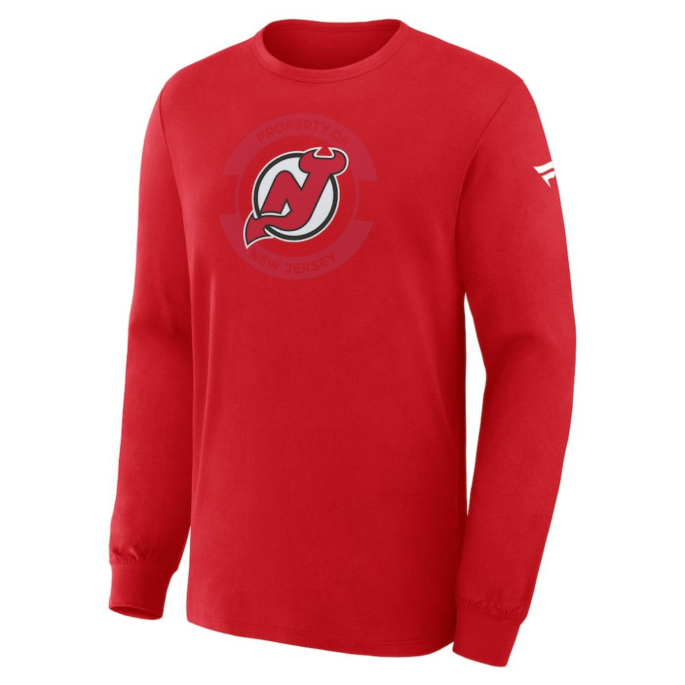 New Jersey Devils Fanatics Authentic Pro Property Of Practice Long Sleeve T-Shirt Red