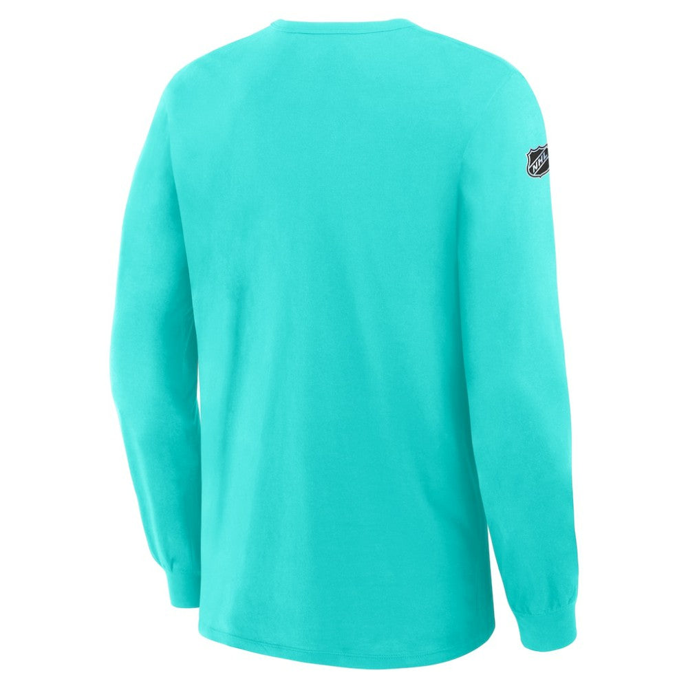Seattle Kraken Fanatics Authentic Pro Property Of Practice Long Sleeve T-Shirt Light Blue