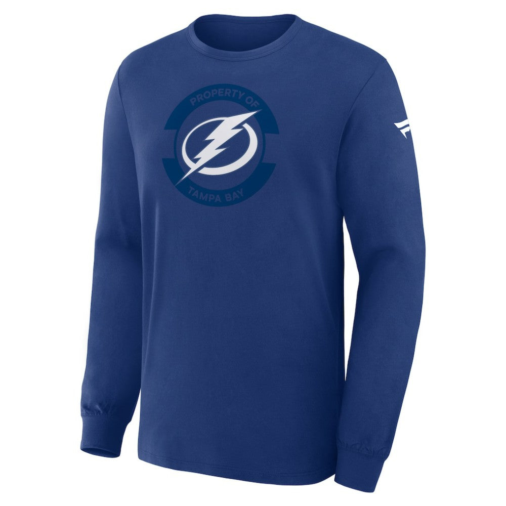 Tampa Bay Lightning Fanatics Authentic Pro Property Of Practice Long Sleeve T-Shirt Blue