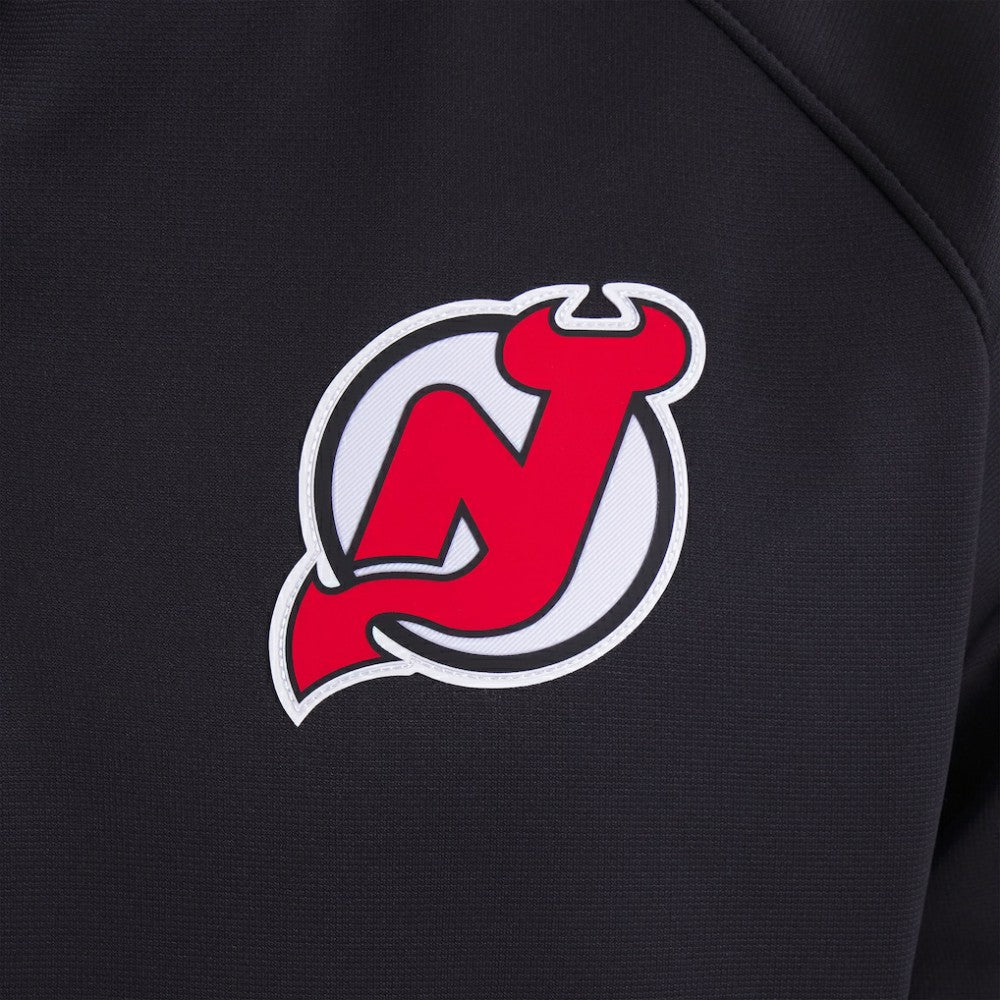 New Jersey Devils Fanatics Authentic Pro Rink Raglan Quarter-Zip Pullover Black