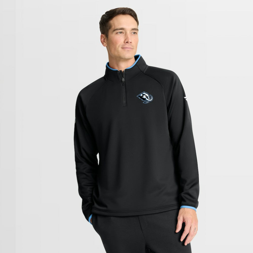 Utah Mammoth Fanatics Authentic Pro Rink Raglan Quarter-Zip Pullover Black