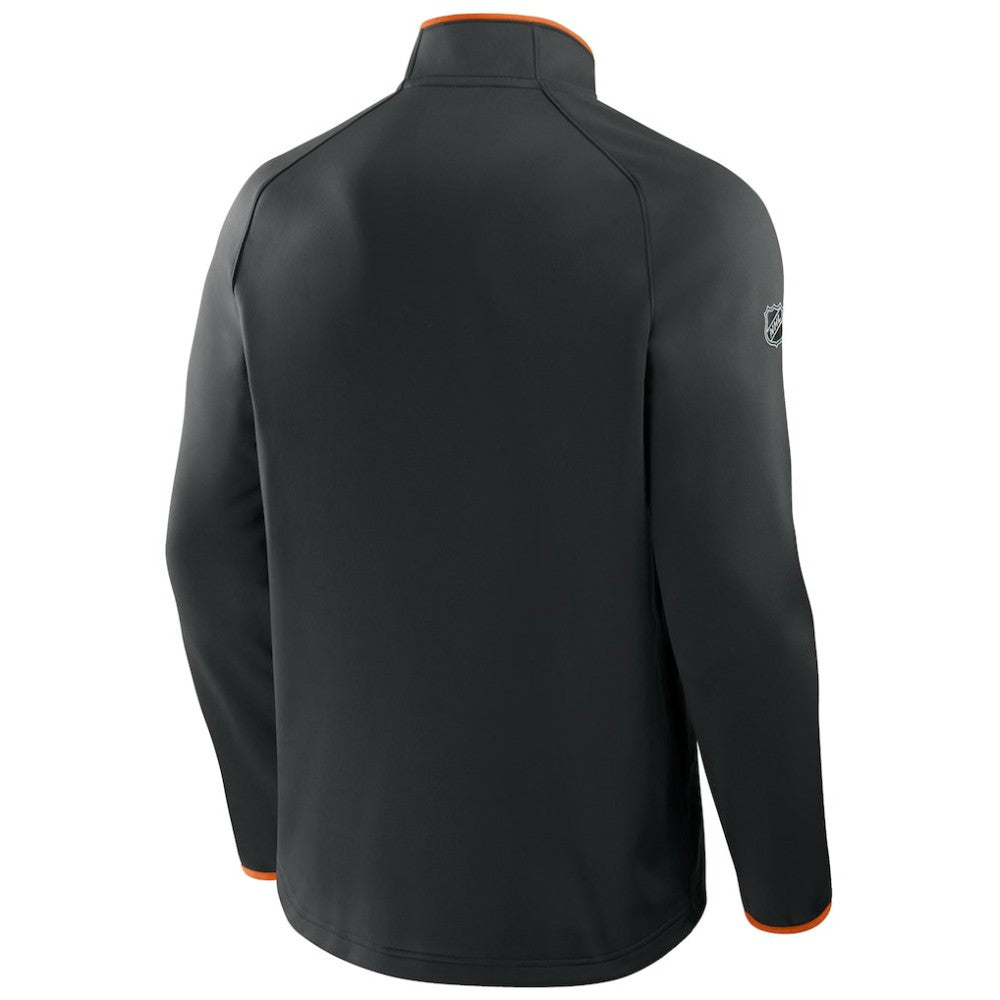 Philadelphia Flyers Fanatics Authentic Pro Rink Raglan Quarter-Zip Pullover Black