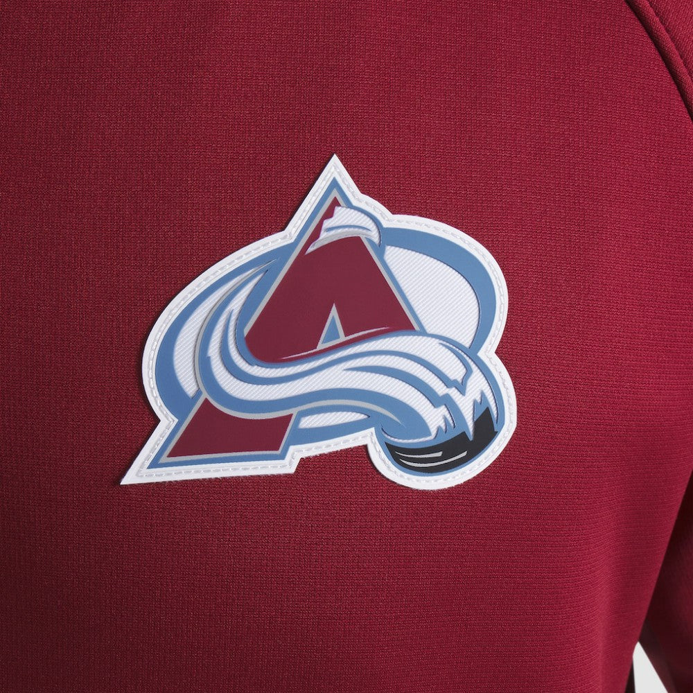Colorado Avalanche Fanatics Authentic Pro Rink Raglan Quarter-Zip Pullover Burgundy