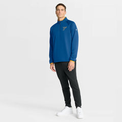 St. Louis Blues Fanatics Authentic Pro Rink Raglan Quarter-Zip Pullover Blue
