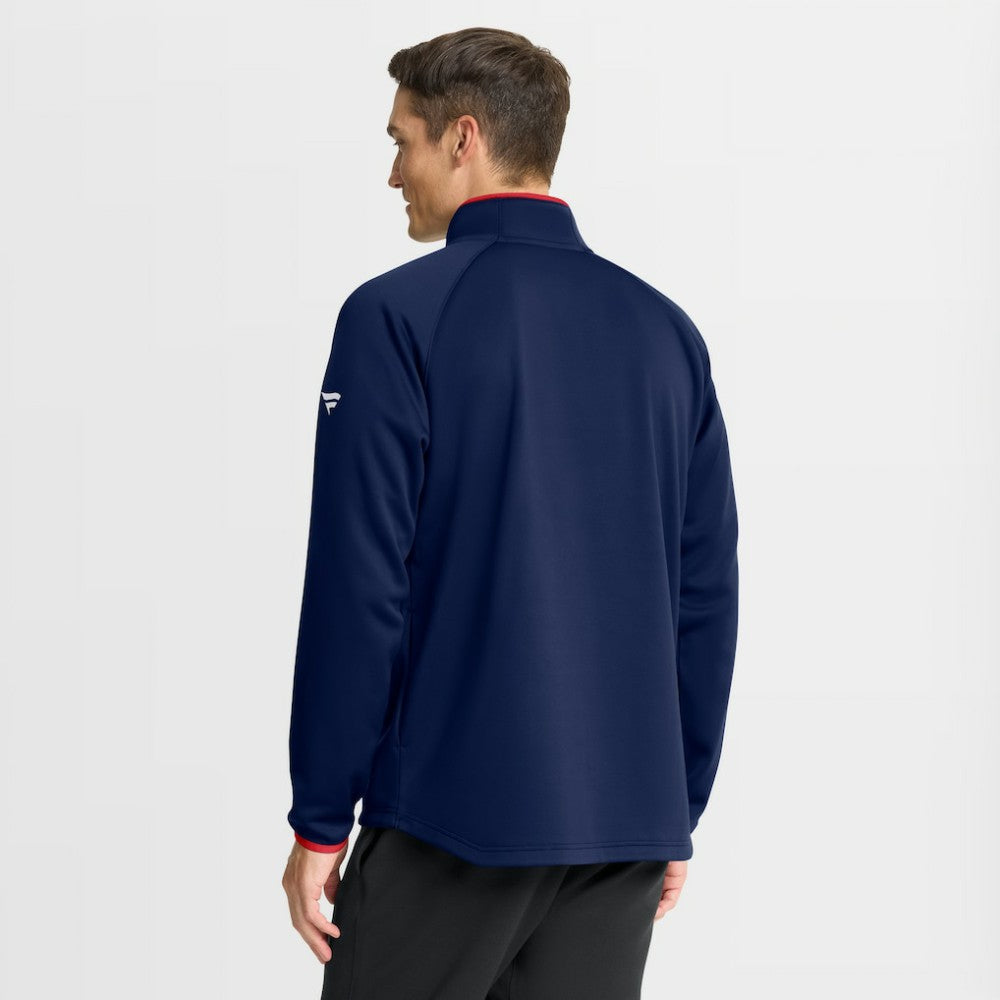 Washington Capitals Fanatics Authentic Pro Rink Raglan Quarter-Zip Pullover Navy