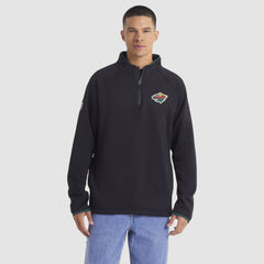Minnesota Wild Fanatics Authentic Pro Rink Raglan Quarter-Zip Pullover Black