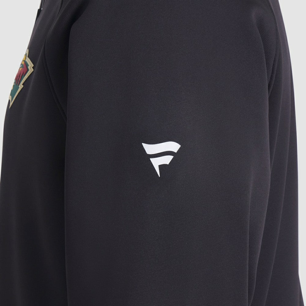 Minnesota Wild Fanatics Authentic Pro Rink Raglan Quarter-Zip Pullover Black