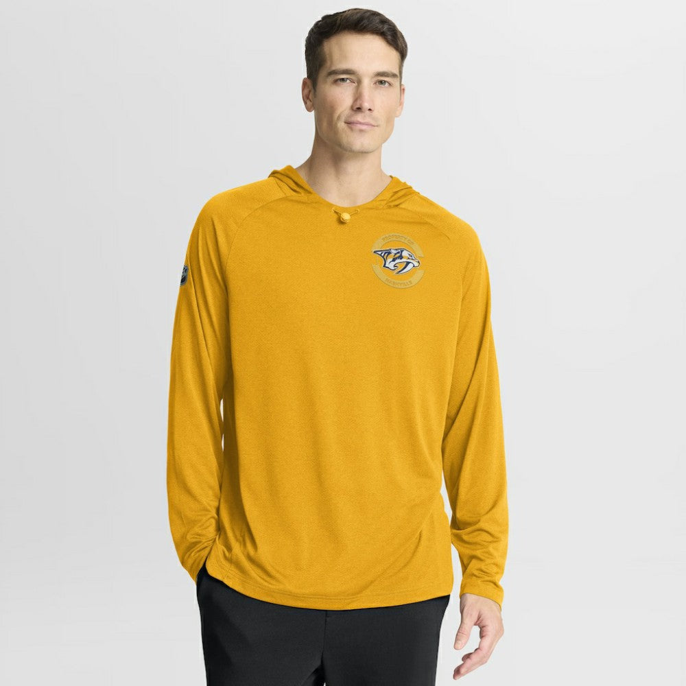 Nashville Predators Fanatics Authentic Pro Rink Hoodie Gold