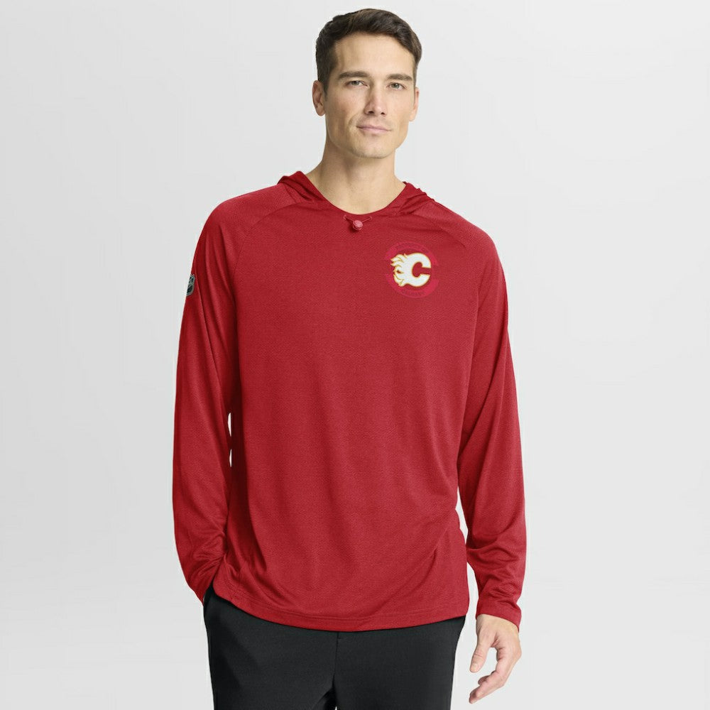 Calgary Flames Fanatics Authentic Pro Rink Hoodie Red
