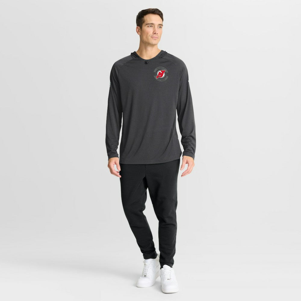 New Jersey Devils Fanatics Authentic Pro Rink Hoodie Charcoal