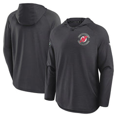 New Jersey Devils Fanatics Authentic Pro Rink Hoodie Charcoal
