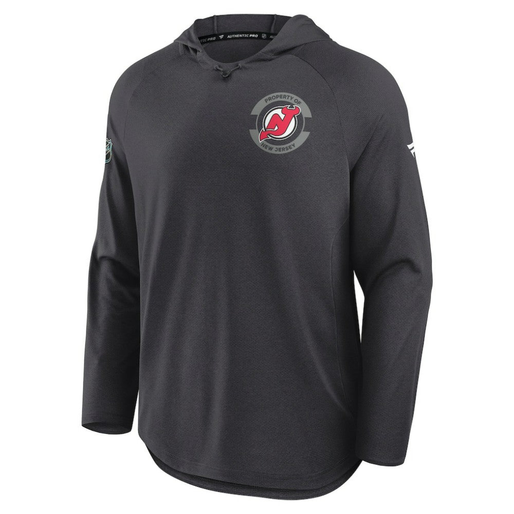 New Jersey Devils Fanatics Authentic Pro Rink Hoodie Charcoal