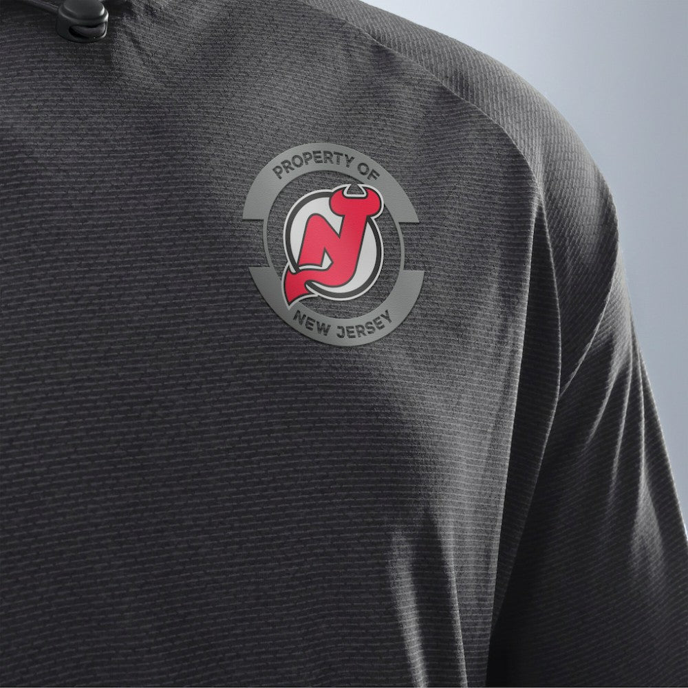 New Jersey Devils Fanatics Authentic Pro Rink Hoodie Charcoal