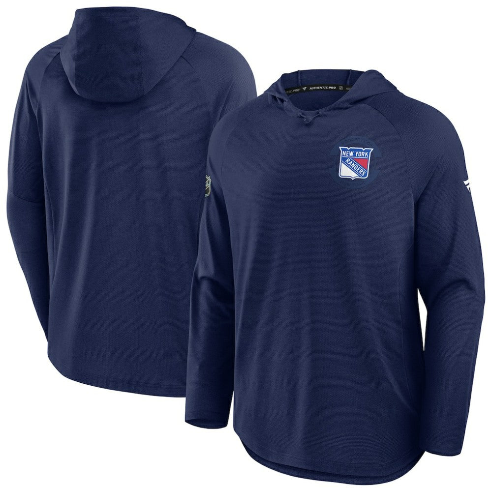 New York Rangers Fanatics Authentic Pro Rink Hoodie Navy