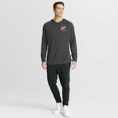 Detroit Red Wings Fanatics Authentic Pro Rink Hoodie Charcoal