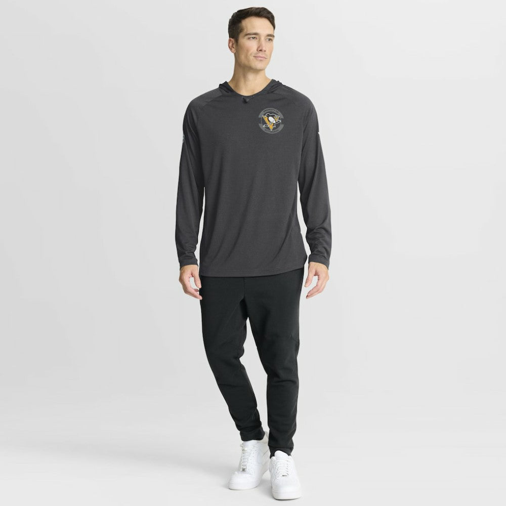 Pittsburgh Penguins Fanatics Authentic Pro Rink Hoodie Charcoal