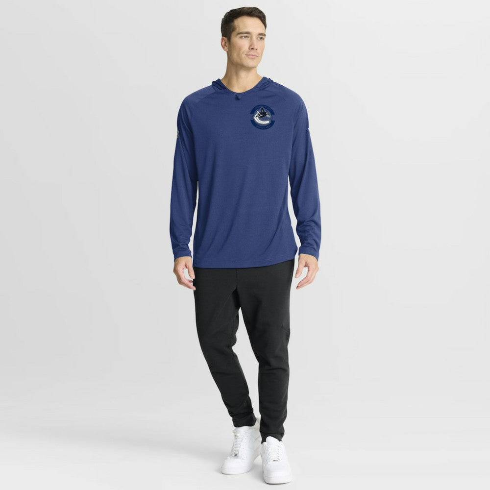 Vancouver Canucks Fanatics Authentic Pro Rink Hoodie Blue