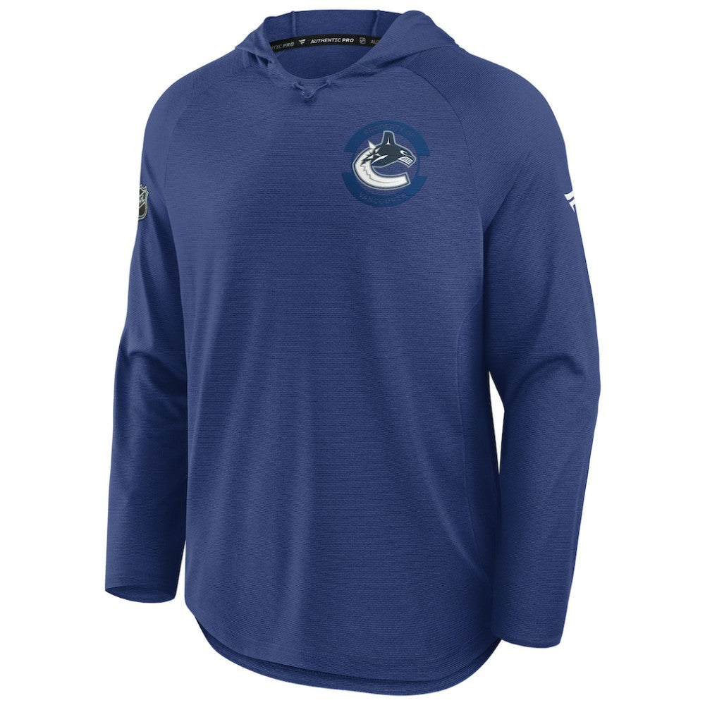 Vancouver Canucks Fanatics Authentic Pro Rink Hoodie Blue