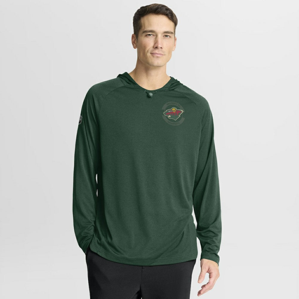 Minnesota Wild Fanatics Authentic Pro Rink Hoodie Green