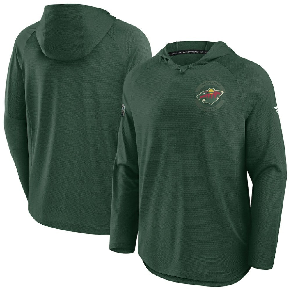 Minnesota Wild Fanatics Authentic Pro Rink Hoodie Green