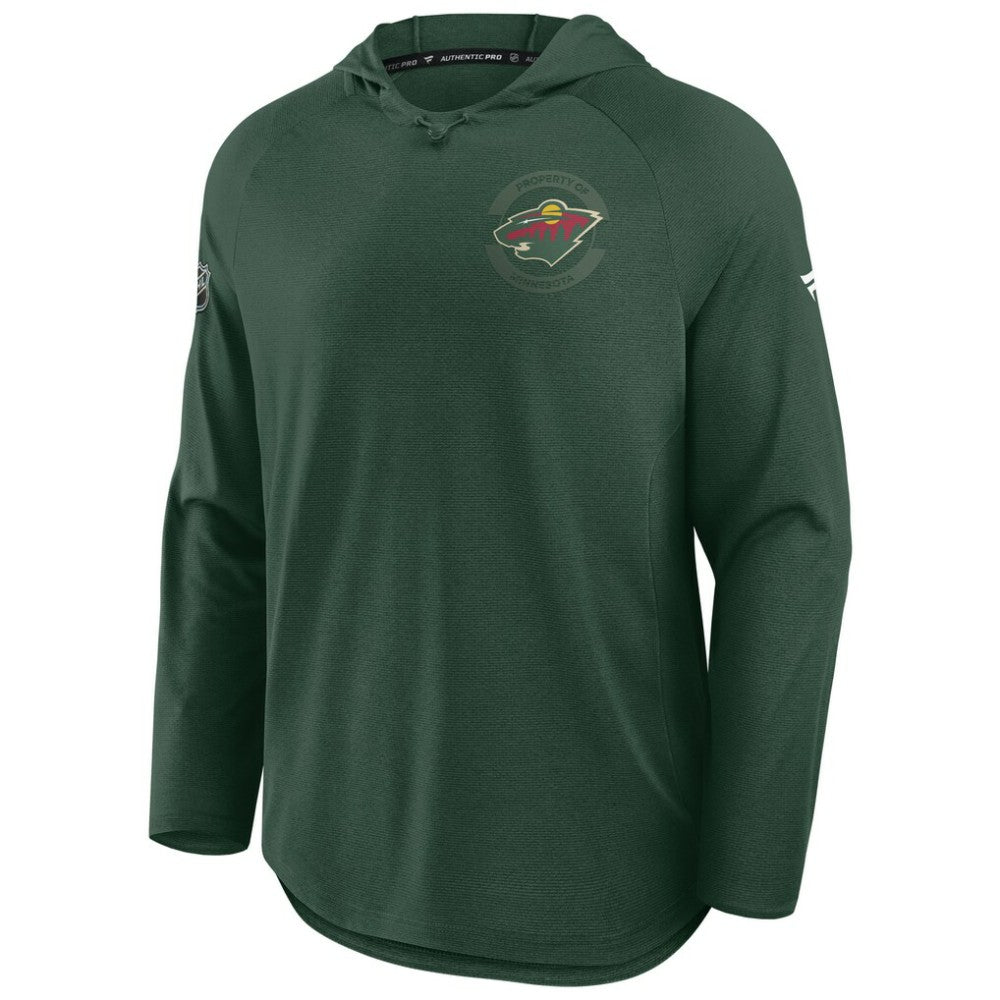 Minnesota Wild Fanatics Authentic Pro Rink Hoodie Green